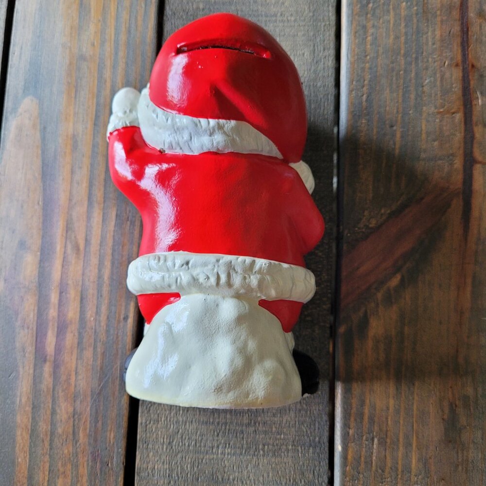 Vintage Hard Plastic Christmas Bank Santa - Picture 2 of 8